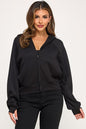 Sudadera Oversize con Cierre - Negro