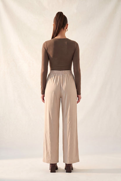 Bodysuit Manga Larga con Herraje color Mocha - HMT57547 - vista 4