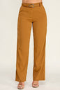 Pantalón Recto con Cinturón - Camel