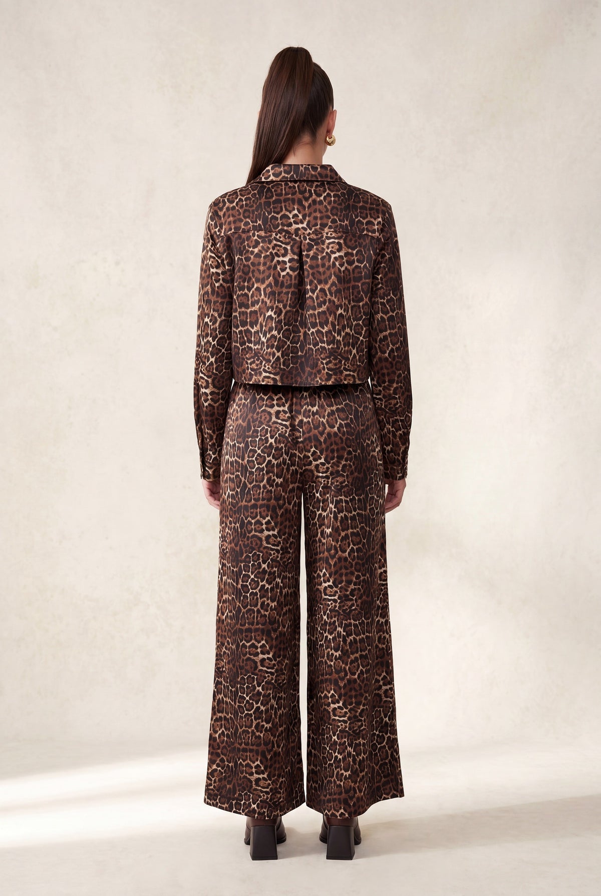 Pantalón Estampado Cintura Elástica color Leopardo taupe - HMP40890A - vista 6