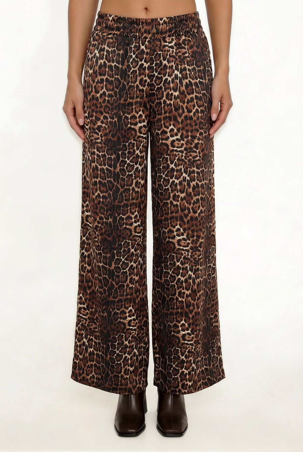 Pantalón Estampado Cintura Elástica color Leopardo taupe - HMP40890A