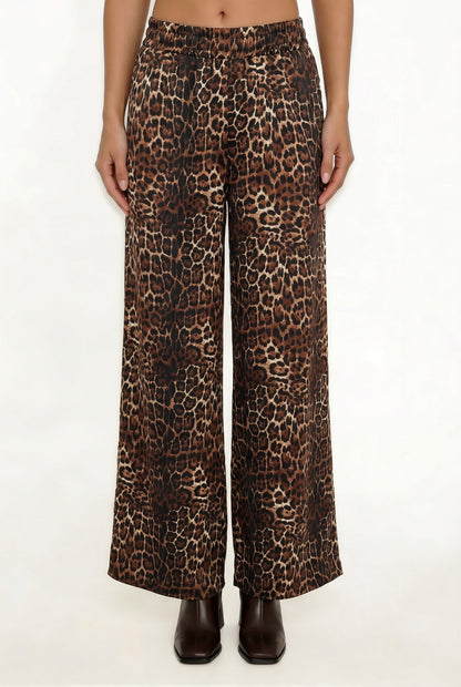 Pantalón Estampado Cintura Elástica color Leopardo taupe - HMP40890A