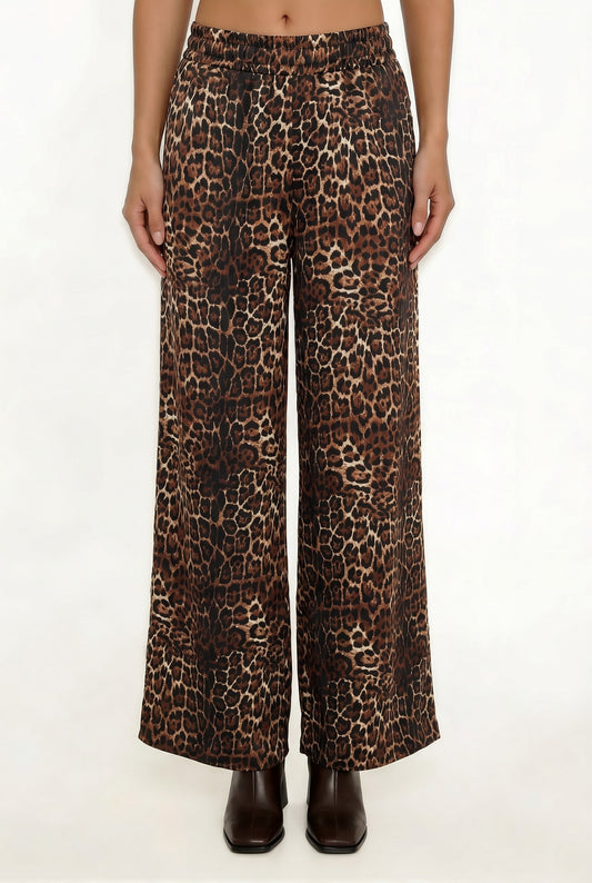 Pantalón Estampado Cintura Elástica color Leopardo taupe - HMP40890A