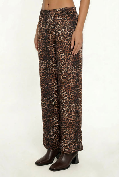 Pantalón Estampado Cintura Elástica color Leopardo taupe - HMP40890A - vista 2