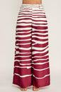 Conjunto Pantalón Wide Leg Estampado - Vino
