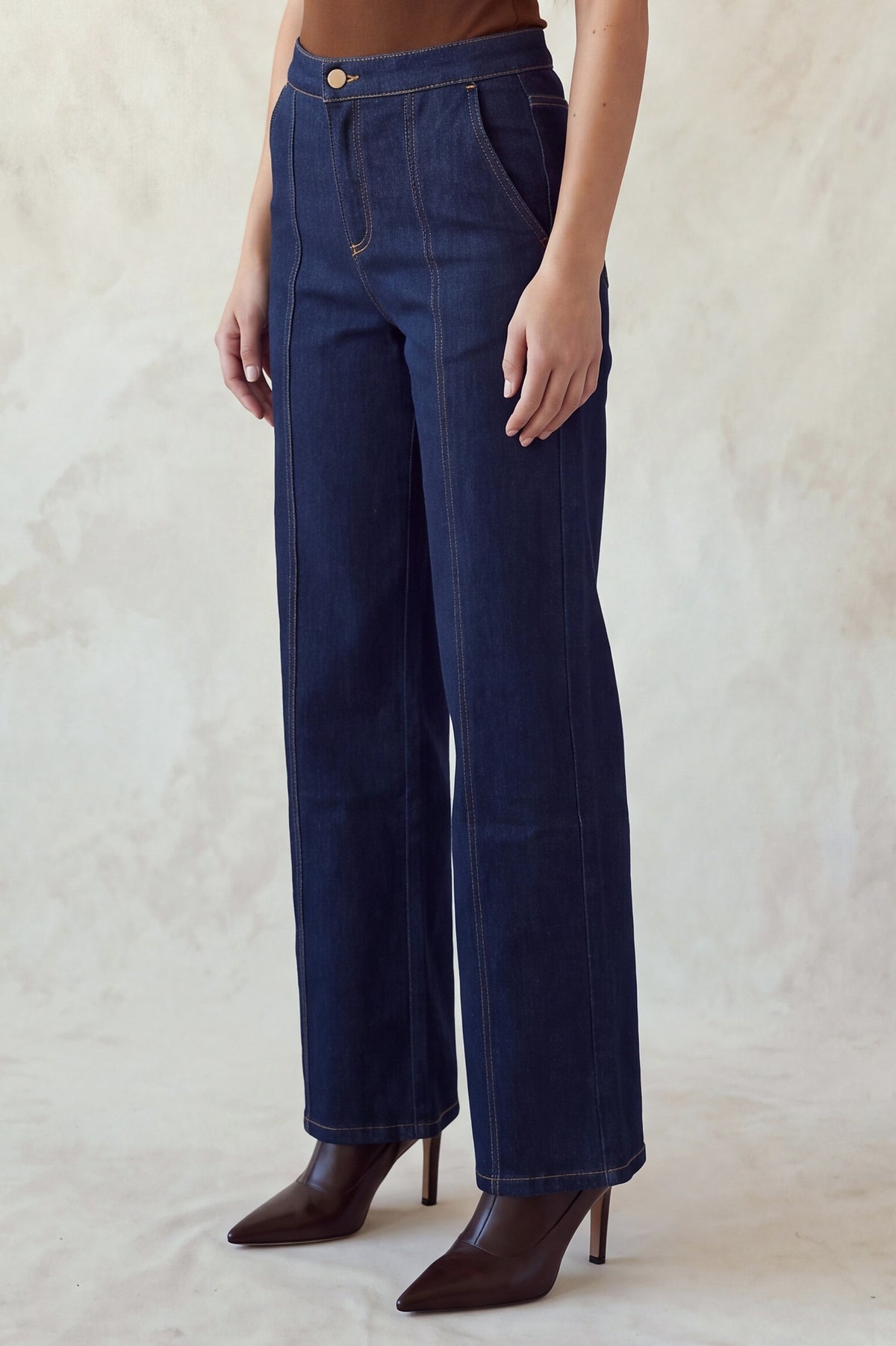 Pantalón Wide Leg con Algodón color Índigo denim - HMP41100 - vista 2