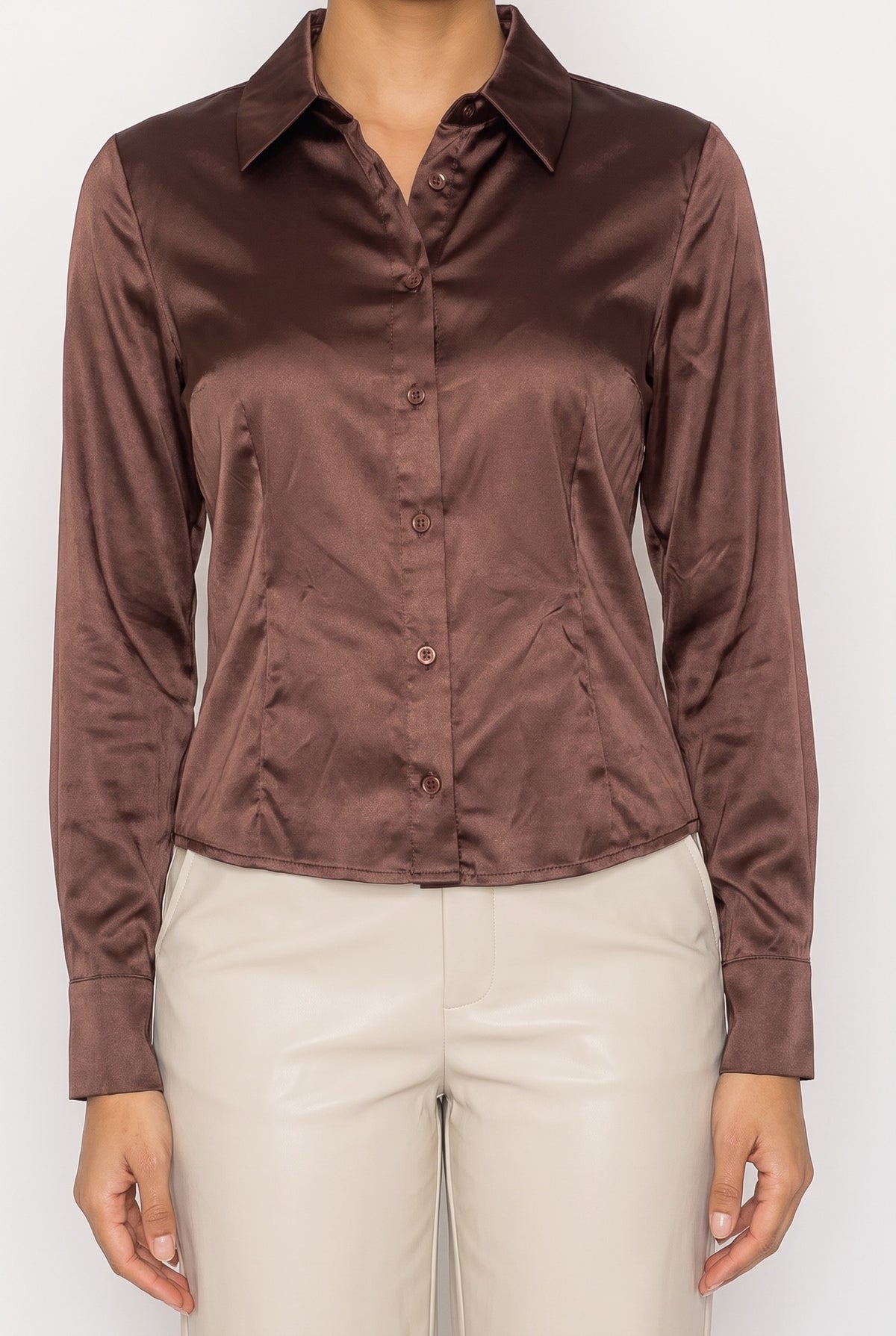 Blusa de Satín Manga Larga - HMT57339 - vista 10