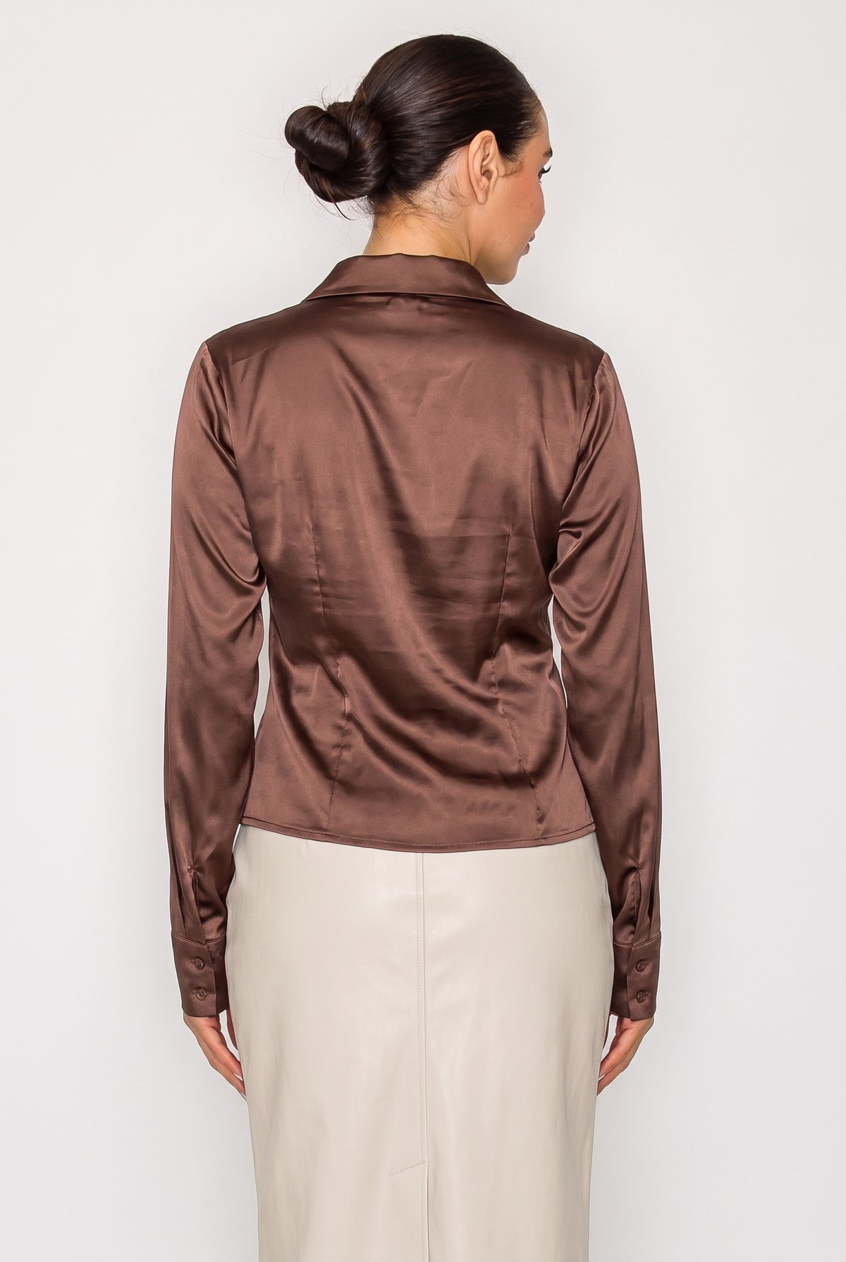 Blusa de Satín Manga Larga - HMT57339 - vista 11